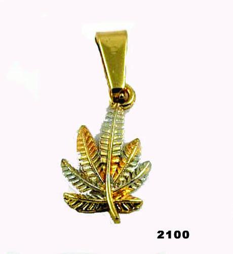 Regaliaz Polished allay Gold plated leaf pendant, Occasion : Part Wear