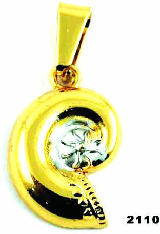 Gold plated shell pendant