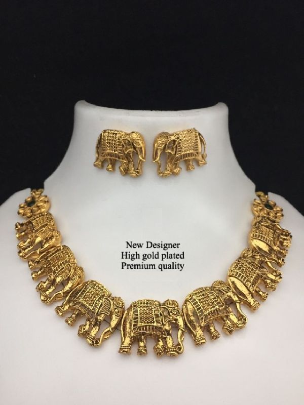 High gold plated premium elephant neck set
