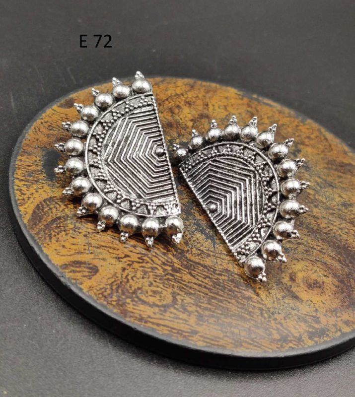 Regaliaz Polished oxidized Oxdised earrings e72, Occasion : Party