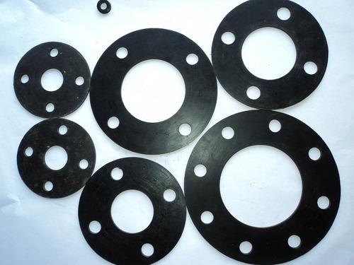 Polished Plain 50-100g Rubber Flange Gasket, for Industrial, Specialities : Resistant To Oil