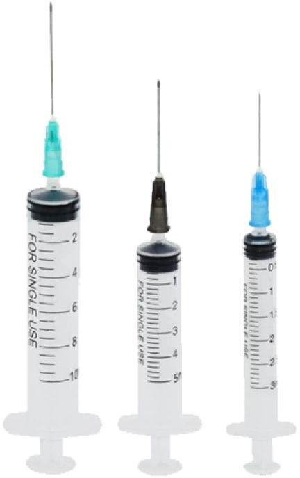 Polished Stainless Steel Disposable Syringe with Needle, for Medical Use, Feature : Fine Finish, Light Weight