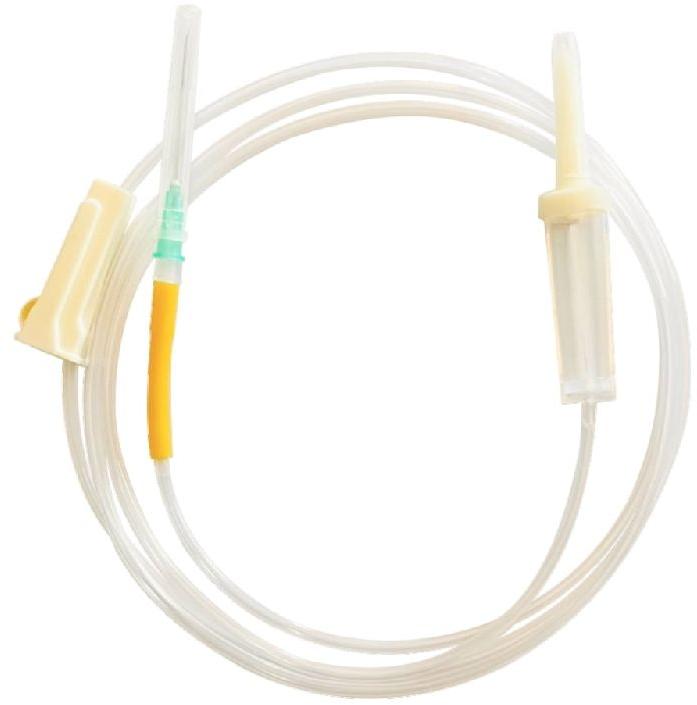 Non vented iv infusion set, for Hospital, Tube Material : PVC