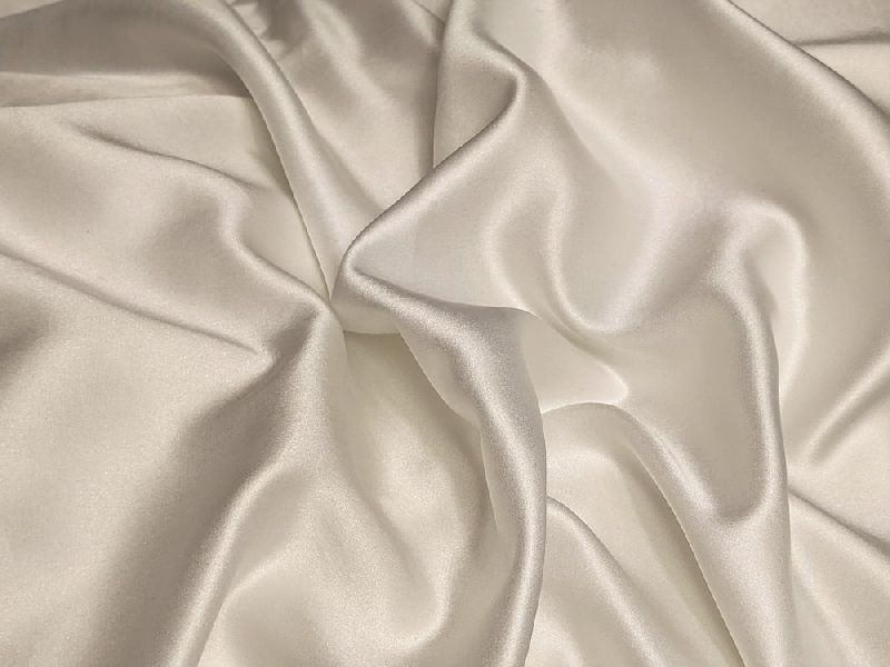 mulberry silk satin fabric white in Delhi at best price by The