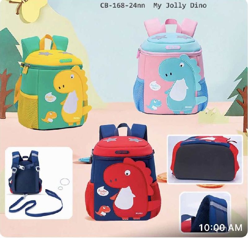 Polyester Jolly Dino Kids Bag, Feature : Water Proof, Fine Quality ...