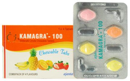 Ajanta Pharma Kamagra Soft Chewable, Packaging Size : 4 Tablets