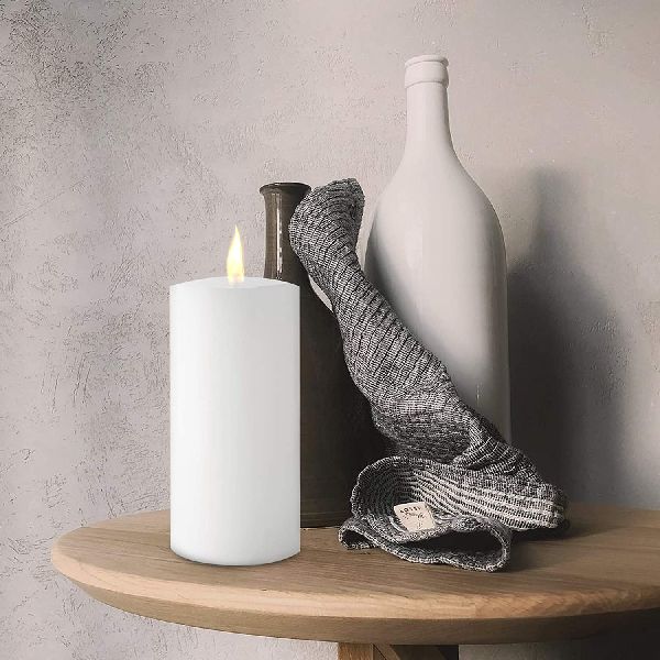 Non Scented White Pillar Candle