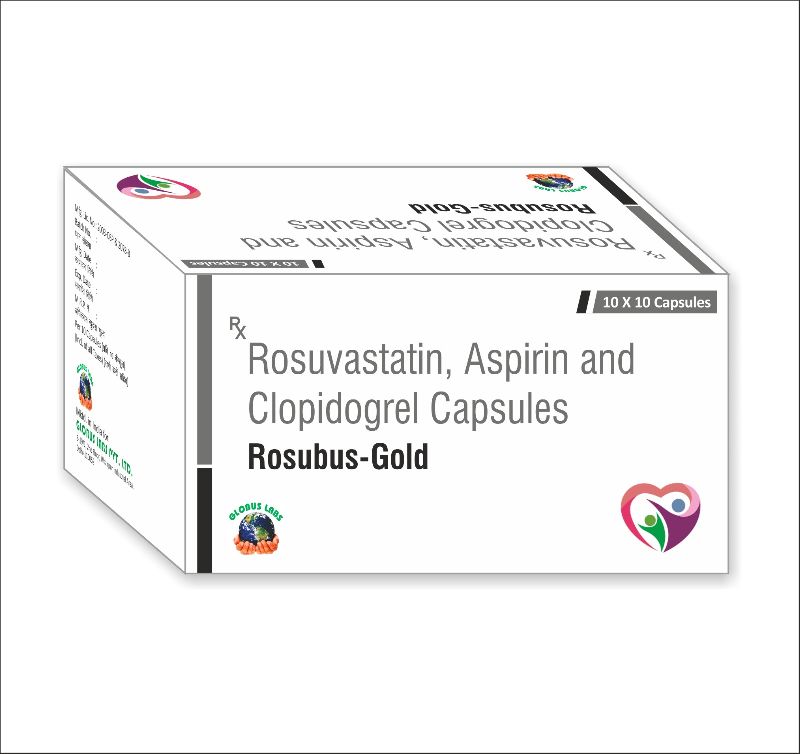 Rosuvastatin Clopidogrel and Aspirin tablet, Shelf Life : 2 Year