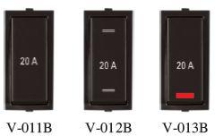 Black 20 & 25 Amp 1 Module Switch