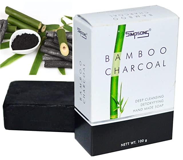 Simpsons VEGAN 100% Herbal ACTIVATED Bamboo Charcoal BAR ( 100 G)
