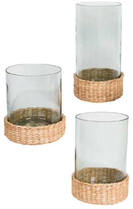 glass round jar set of rope fitting