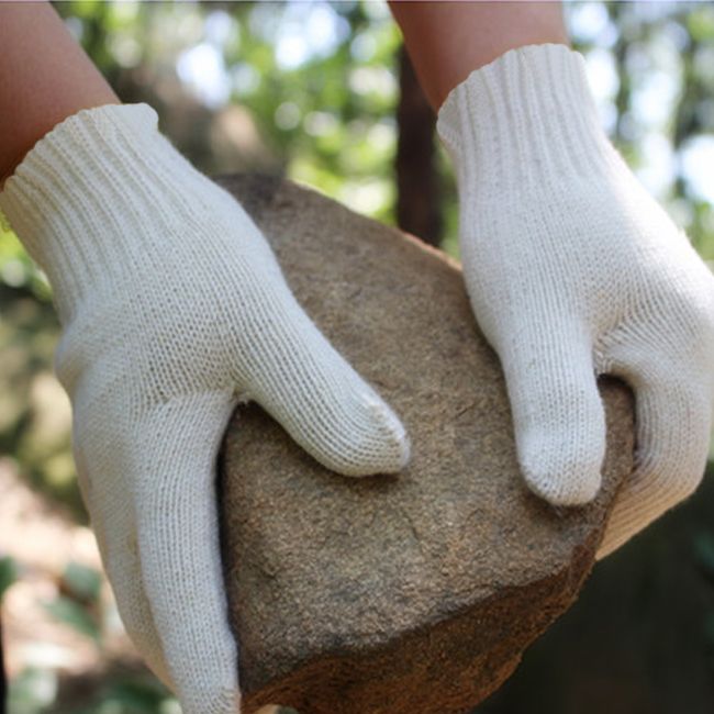 Cotton Knitted Safety Hand Gloves, Gender : Unisex