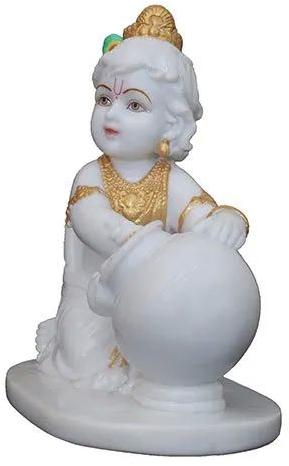 Laddu Gopal Marble Statue, Packaging Type : Thermocol Box, Carton Box