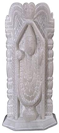 Polished Non Printed Tirupati Balaji Marble Statue, Packaging Type : Thermocol Box