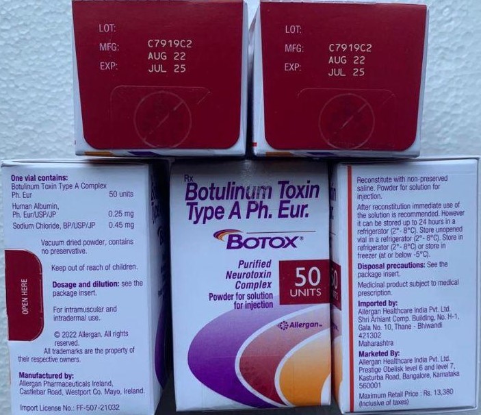 BOTOX 50 UNIT botulinum toxin A at Rs 8,500 / VIAL in Mumbai K. K