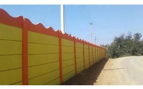 Prefab Outdoor Concrete Compound Wall, Color : Brown, Green