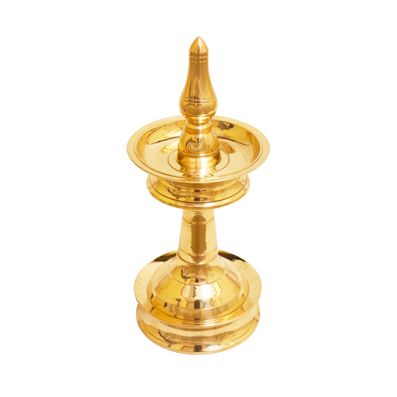 Polished Ganapathi Brass Lamp, Color : Golden
