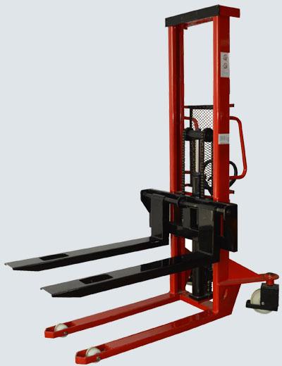 Color Coated Metal manual stacker, for Material Handling, Feature : Polyurethane Wheels, Strong Structure