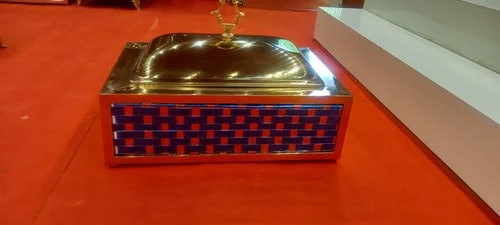 Chaffing Dish with Gold Lid