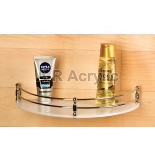 AR B108 Acrylic Bathroom Shelf, Size : 12x6 Inch