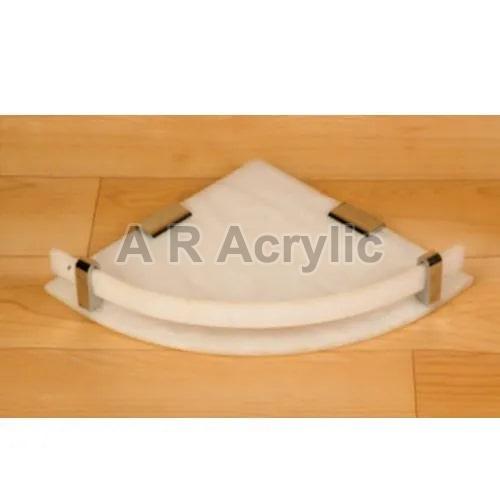 B113 Acrylic Corner Shelf, for Bathroom, Shape : Triangle