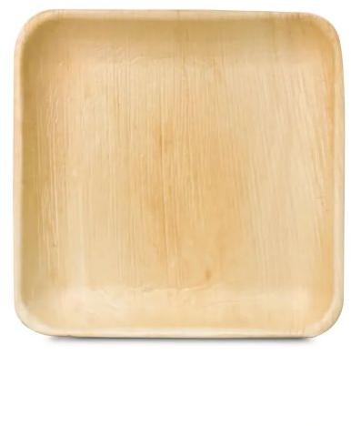 9 Inch Square Areca Leaf Plates, for Serving Food, Feature : Eco Friendly