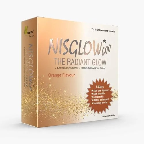 Nisglow Skin Whitening Tablets, Packaging Type : Box