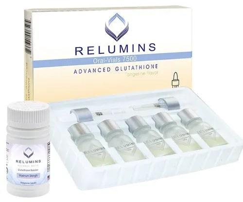 Relumins Advanced Glutathione Skin Whitening Injection, Packaging Type : Box