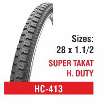 Rubber HC-413 Bicycle Tyres, Color : Black