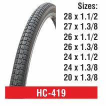 Rubber HC-419 Bicycle Tyres, Color : Black