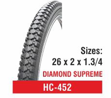 Rubber HC-452 Bicycle Tyres, Size : 26x2x1.3/4