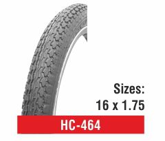 Rubber HC-464 Bicycle Tyres, Size : 16x1.75