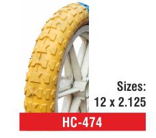 Rubber HC-474 Bicycle Tyres, Size : 12x2.125