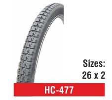 Rubber HC-477 Bicycle Tyres, Size : 26x2