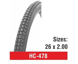 Rubber HC-478 Bicycle Tyres, Size : 26x2.00