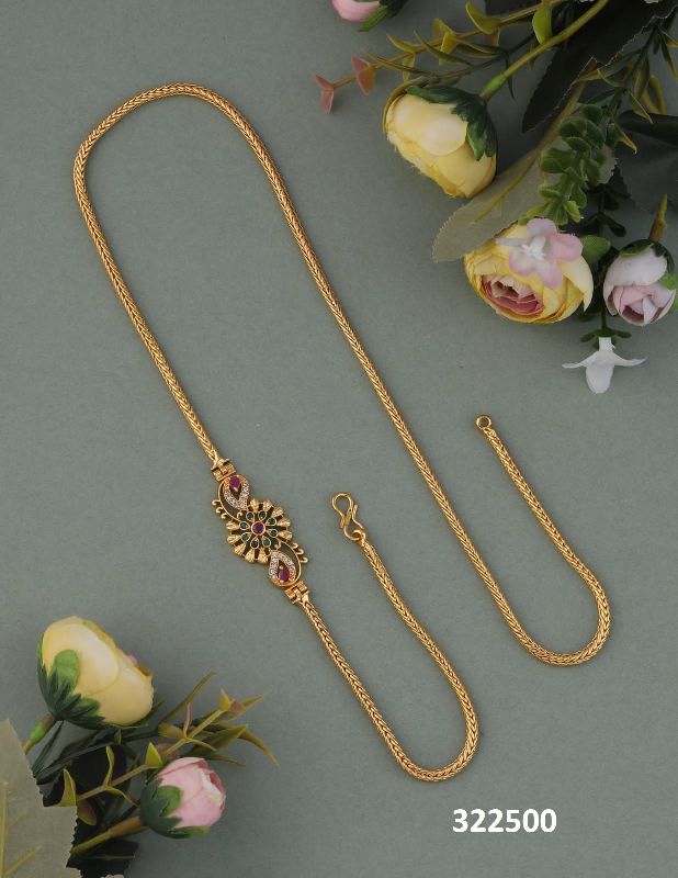 Gold plated latest design mop chain, Gender : Female