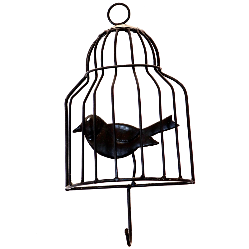 Wrought Iron Bird Cage Cloth Hanger Jhitku Mitki, Bastar, Chhattisgarh