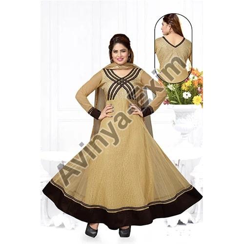 Chanderi A-Line Ladies Frock Suit, Machine wash at Rs 650 in Hyderabad-nextbuild.com.vn