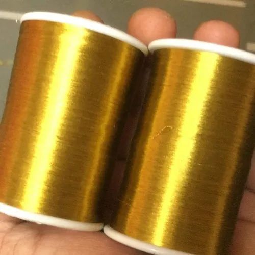 30 Denier Brown Lemon Gold Imitation Zari