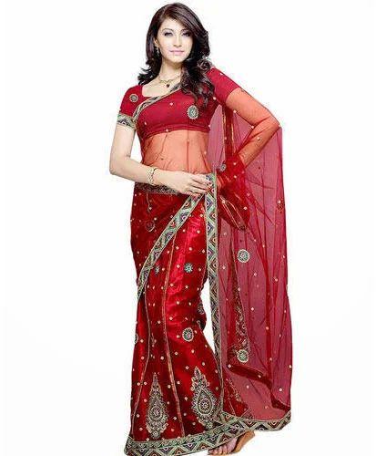 Net Saree, for Shrink-Resistant, Age Group : Adults