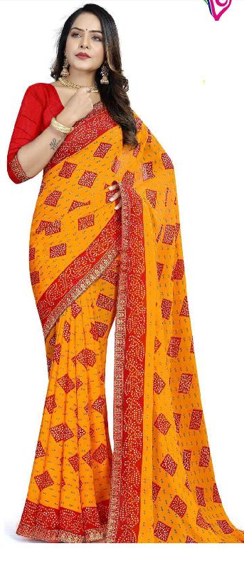 Georgette Kota Ladies Saree, Technics : Machine Made