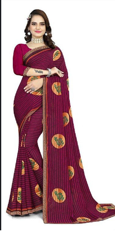 Pure Georgette Print Ladies Saree