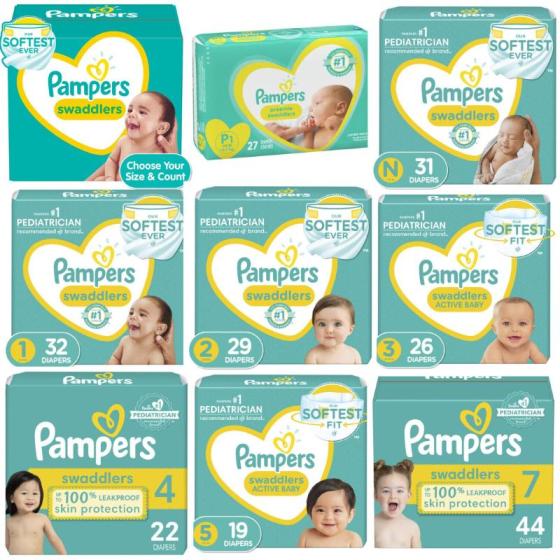 pamperings swaddlers diapers