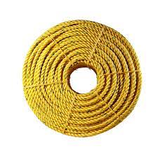 Double Twist Plastic Yellow PP Rope, for Industrial, Packaging Type : Bundle