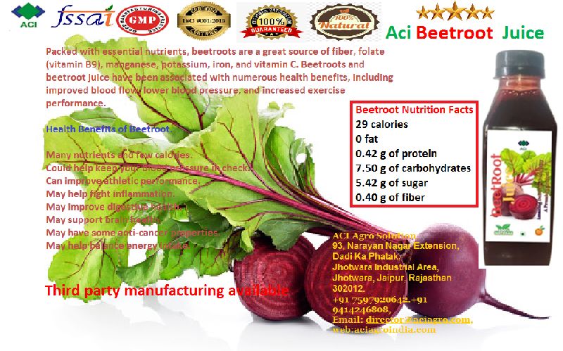 ACI Beetroot Juice, Packaging Size : 200 Ml, Packaging Type : Bottles ...