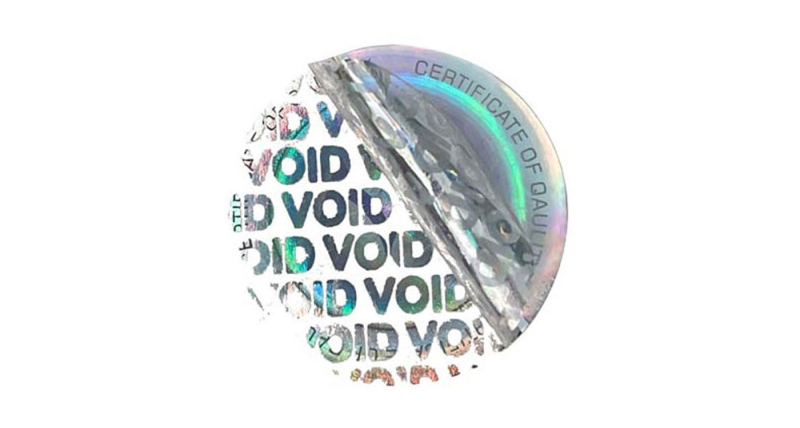 Golden Void Tamper Evident Holograms, for Custom Sticker