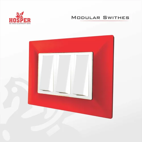 Polycarbonate Modular Switch, Packaging Type 10 pcs, Color White at
