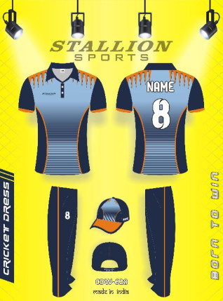 STALLION Collar Printed cricket dress, Size : M, XL, XS, XXL, XXXL