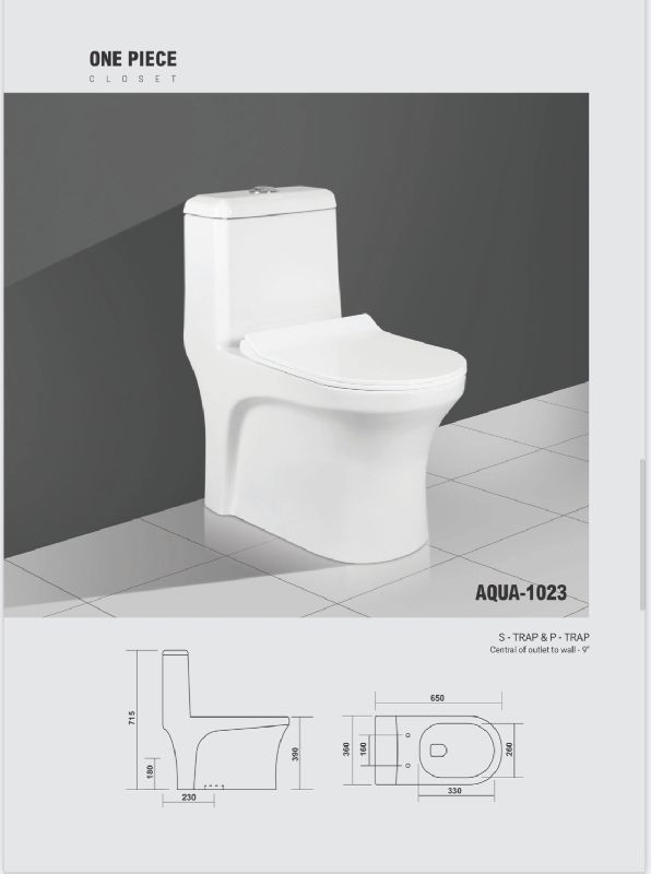 HEM CERAMICS Ceramic one piece toilet, Color : White