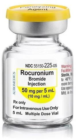 Rocuronium Bromide 50mg Injection, Packaging Type : Bottle
